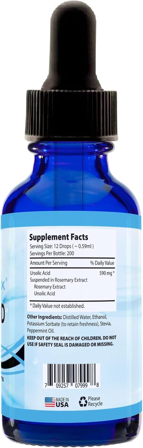 Absonutrix Ursolic Acid 590mg High Potency Liquid Supplement – 118ml (200 Servings) - görsel 3