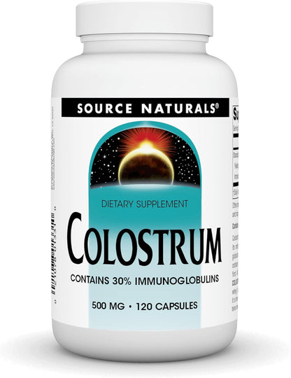 Source Naturals Colostrum Contains 30 Per Cent Immunoglobulins – 120 Capsules