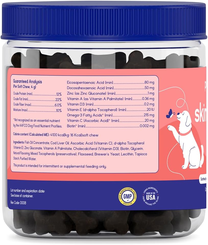 PupGrade Skin & Coat Supplement for Dogs, Duck Flavour – 60 Soft Chews - görsel 2