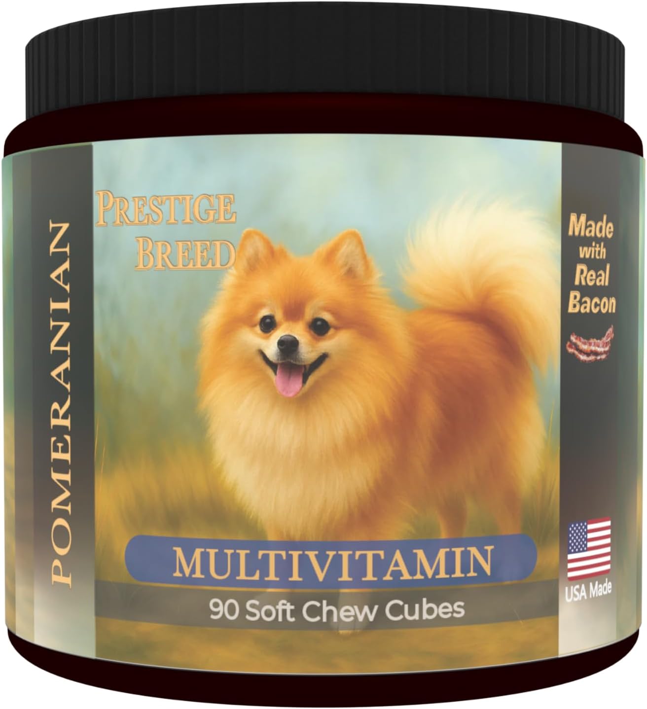 Prestige Breed Multivitamins for Pomeranians – 90 Bacon-Flavoured Chews - görsel 1