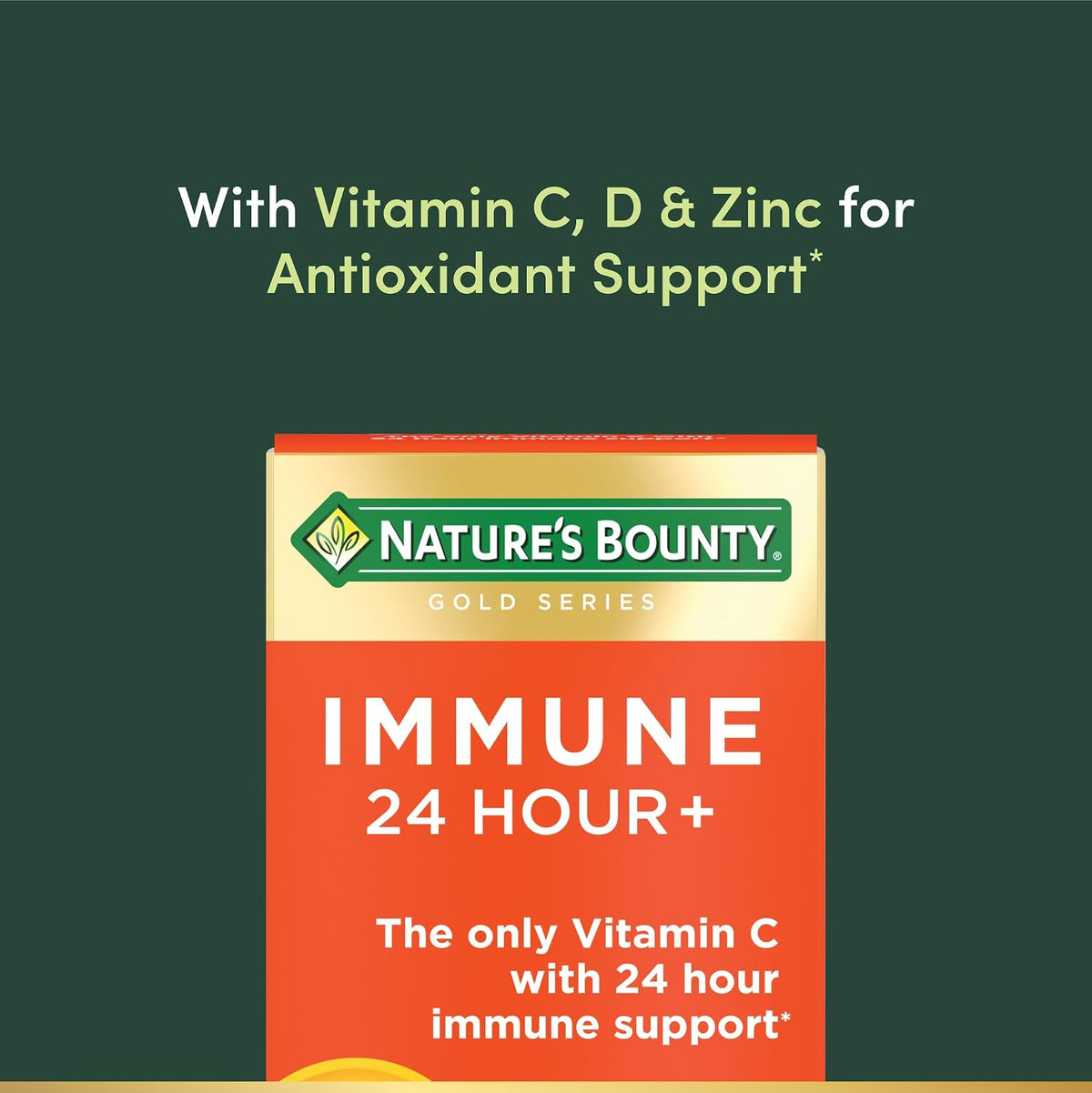 Nature's Bounty Immune 24 Hour +, Ester-C 1000 mg with Vitamin D & Zinc, Rapid Release Softgels, 50 Count - görsel 3