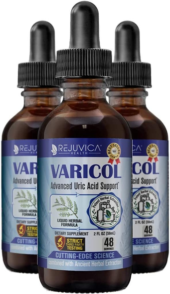 Varicol - Advanced Uric Acid Support Supplement - Liquid Delivery for Better Absorption - Tart Cherry, Chanca Piedra, Celery Seed, Ginger & More! - görsel 1