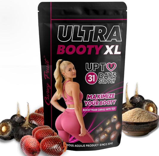 Maximum Glute Growth – Ultra Booty Powder with Aguaje + Black Maca – Glute Volume Supplement for Women