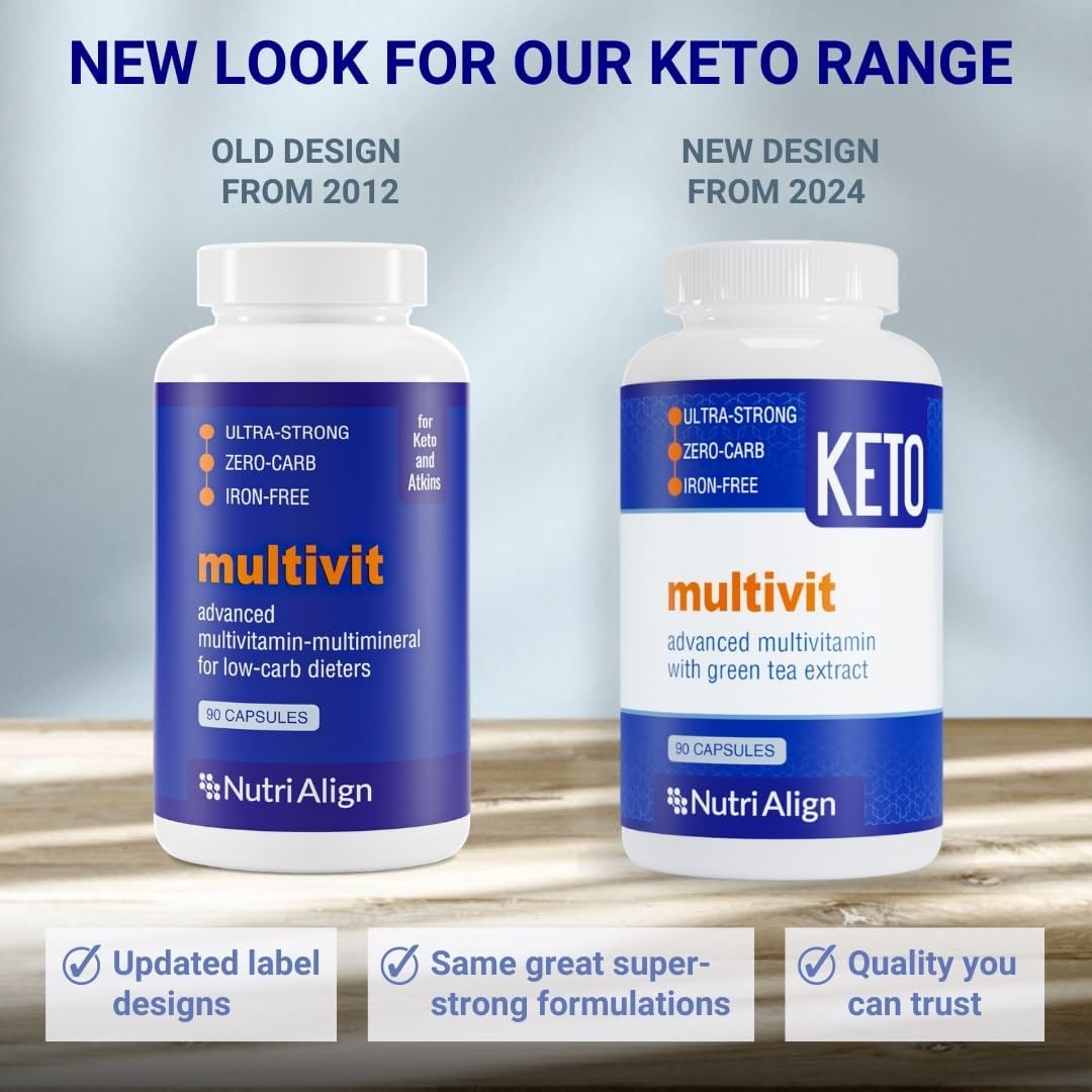 Nutri-Align Keto Multivitamin – 90 Capsules – Sugar-Free, Zero Carb with Green Tea Extract and Chromium - görsel 6