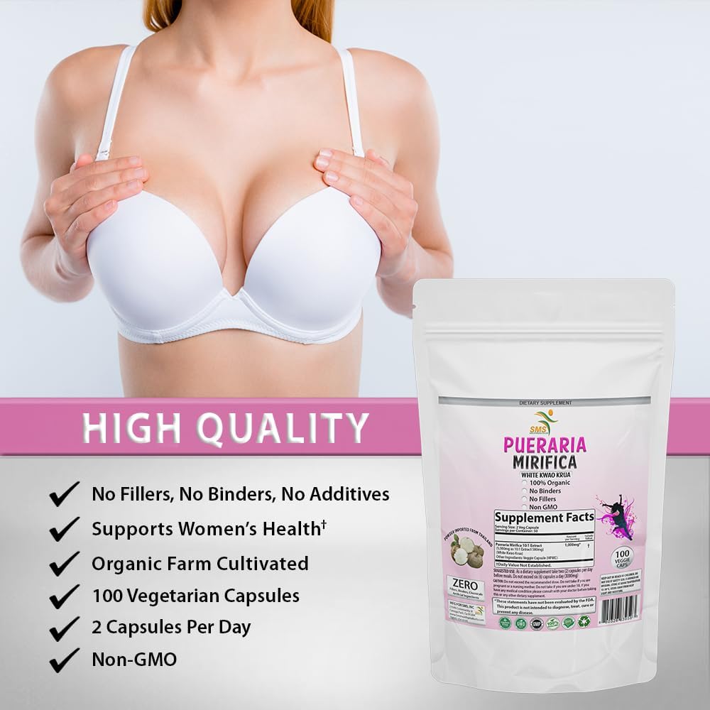 Pueraria Mirifica 10:1 Extract – 1,000 mg per Serving, 100 Capsules - görsel 3
