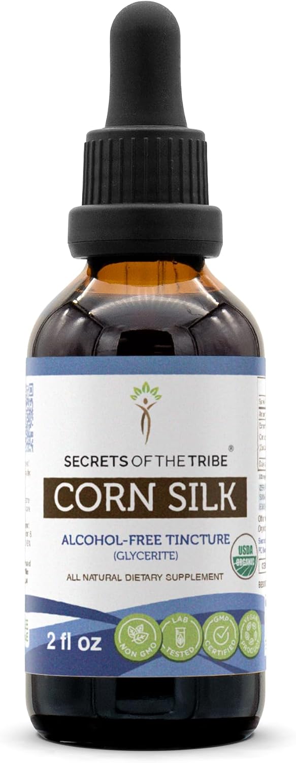 Secrets of the Tribe Corn Silk USDA Organic | Alcohol-free Extract, High-potency Herbal Drops | Made from 100% Certified Organic Zea Mays Dried Silk 4 oz - görsel 7