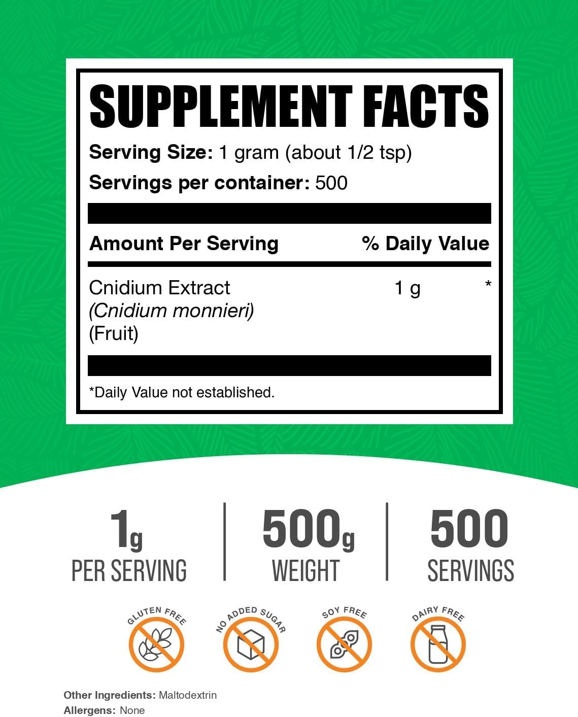 BulkSupplements.com Cnidium Fruit Extract Powder (500g) - görsel 2