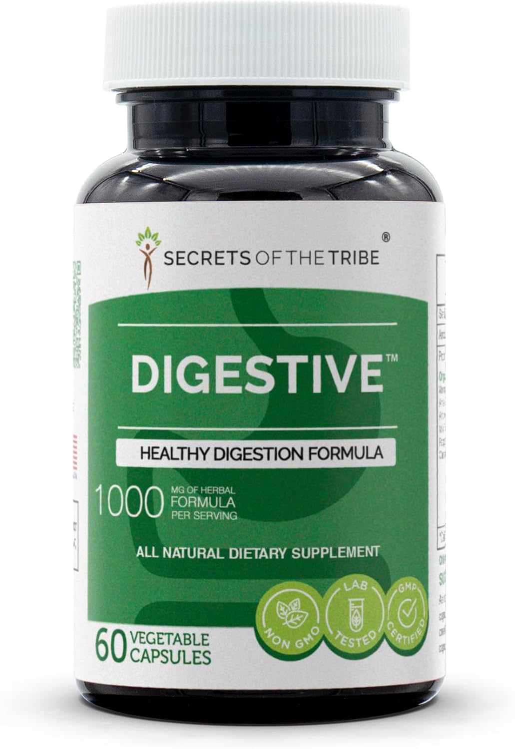 Secrets of the Tribe Digestive, Healthy Digestion Formula, Herbal Supplement Blend (60 Capsules) - görsel 1
