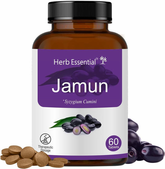 Herb Essential Jamun Seed Tablets 500mg – 60 Count