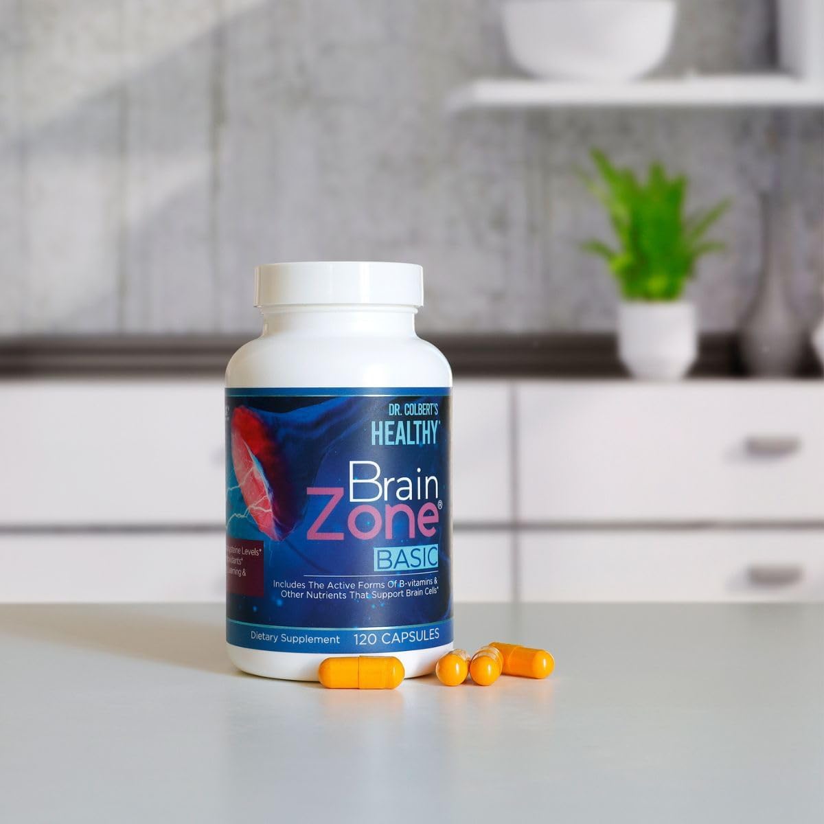 Divine Health Brain Zone Basic – Active B-Vitamins, Trimethylglycine, Curcumin – 120 Capsules - görsel 2