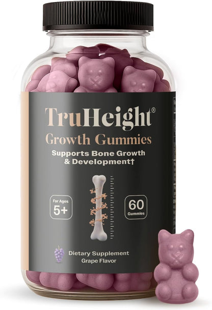 TruHeight Growth Gummies (Grape) - Natural Growth Supplement for Children & Teens