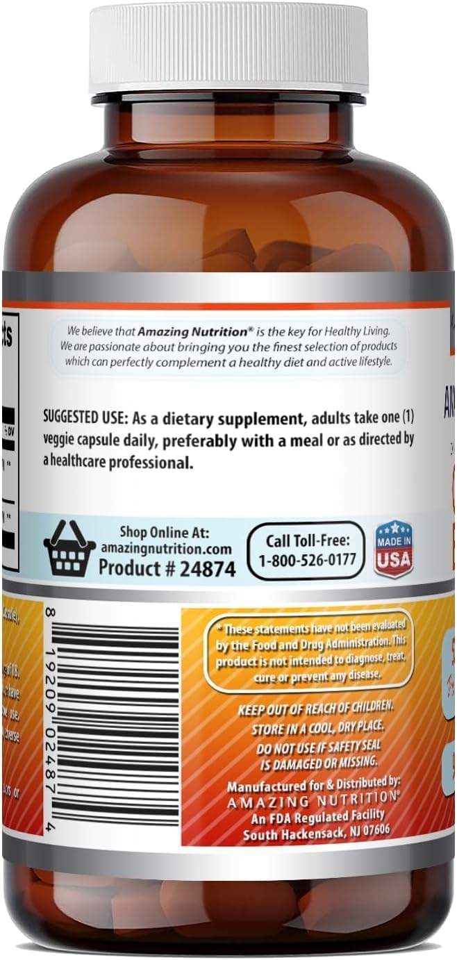 Amazing Formulae Quercetin Berberine – 250 mg Berberine & 250 mg Quercetin, 180 Veggie Capsules (2 Pack) - görsel 3