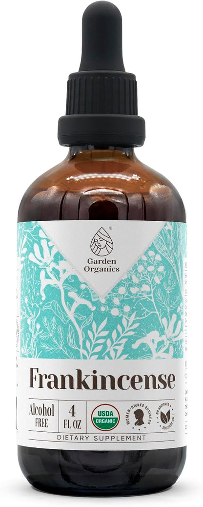 Frankincense USDA Organic | Alcohol-Free Extract, Organic Herbal Drops, Food Supplement, Wellbeing Support | Tincture from Certified Organic Boswellia Serrata 60 ml