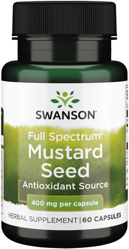 Swanson Full Spectrum Mustard Seed 400 Milligrams 60 Capsules