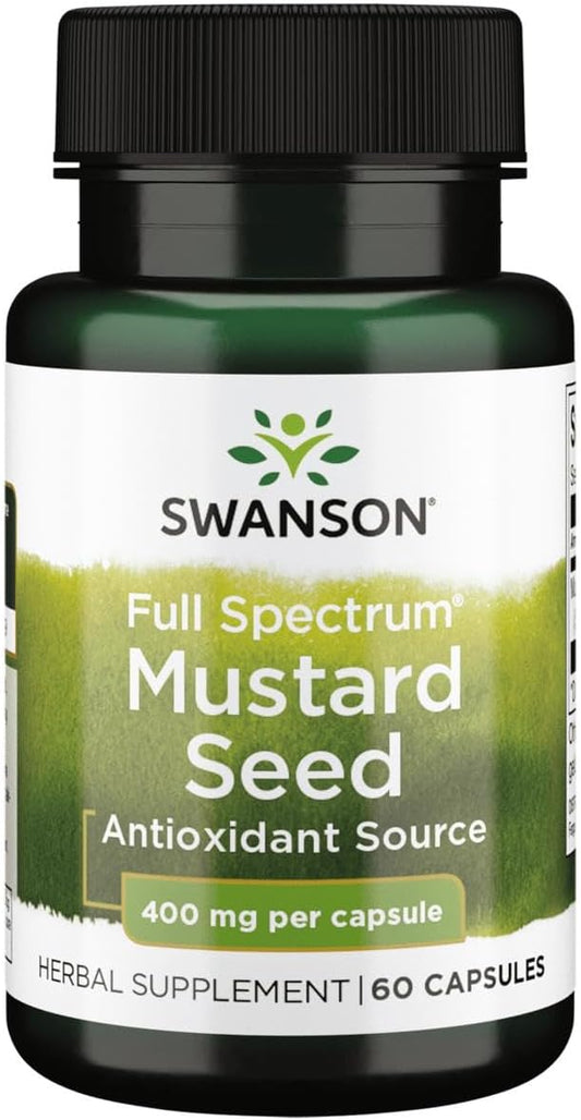 Swanson Full Spectrum Mustard Seed 400 Milligrams 60 Capsules