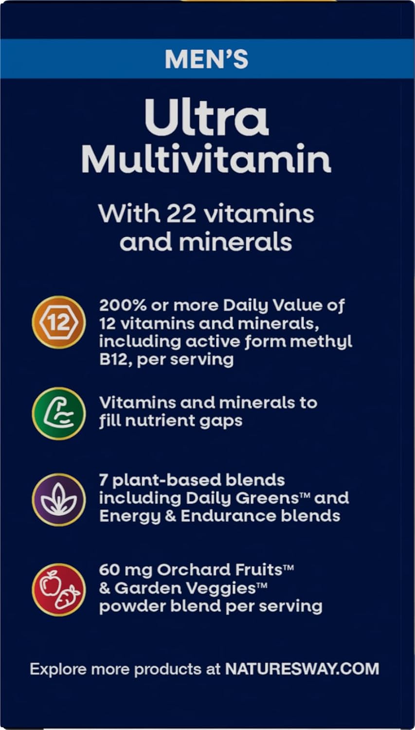 Nature's Way Alive! Men's Once Daily Ultra Potency Multivitamin Tablets, 60 Tablets - görsel 10