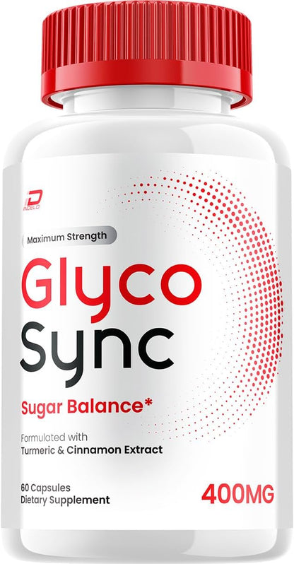 Glyco Sync Capsules – GlycoSync Sugar Optimiser Advanced Supplement, All Natural Formula, 60 Capsules