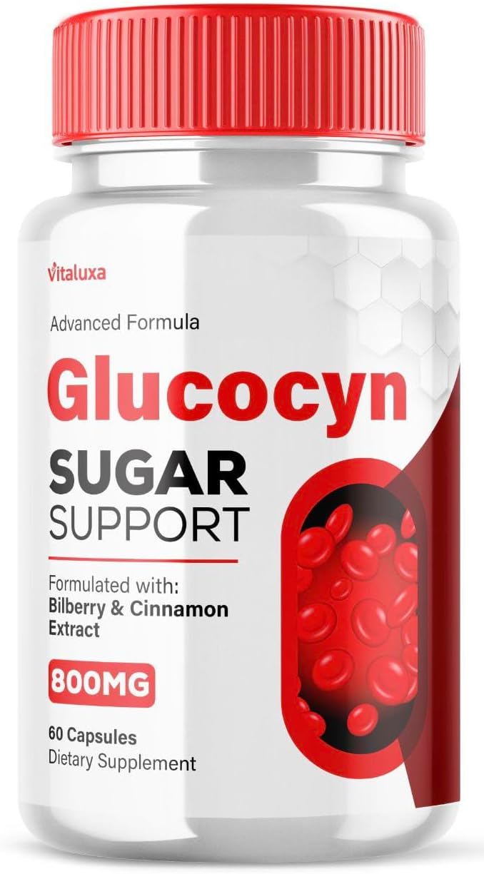 Vitaluxa Glucocyn Support Capsules - Maximum Strength Glycogen Health Formula, 800mg, 60 Capsules - görsel 1