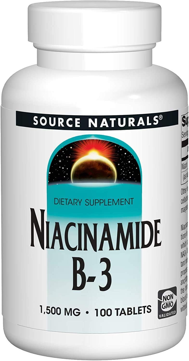 Source Naturals Niacinamide 1500mg, 100 Tablets (2 Pack) - görsel 1