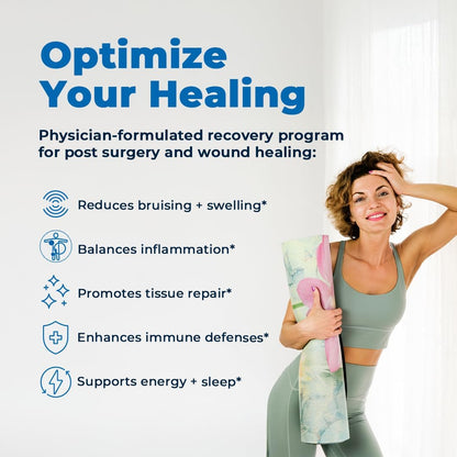 Clinical-Grade Post Surgery Recovery Support Supplement Programme – Physician-Designed Formula with Vitamins, Minerals, Antioxidants, Bromelain & Quercetin