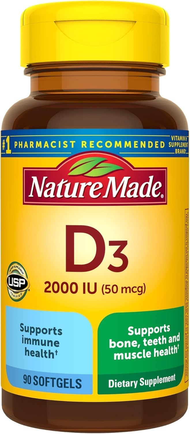 Nature Made Vitamin D 2,000 IU, 90 Soft Capsules - görsel 1
