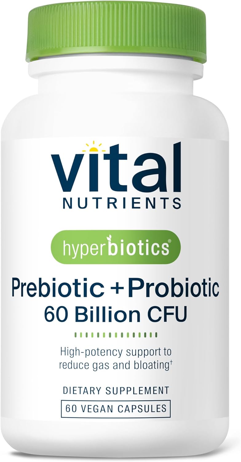 Hyperbiotics Vital Nutrients Prebiotic and Probiotic – 60 Billion CFU, 60 Vegan Capsules - görsel 1