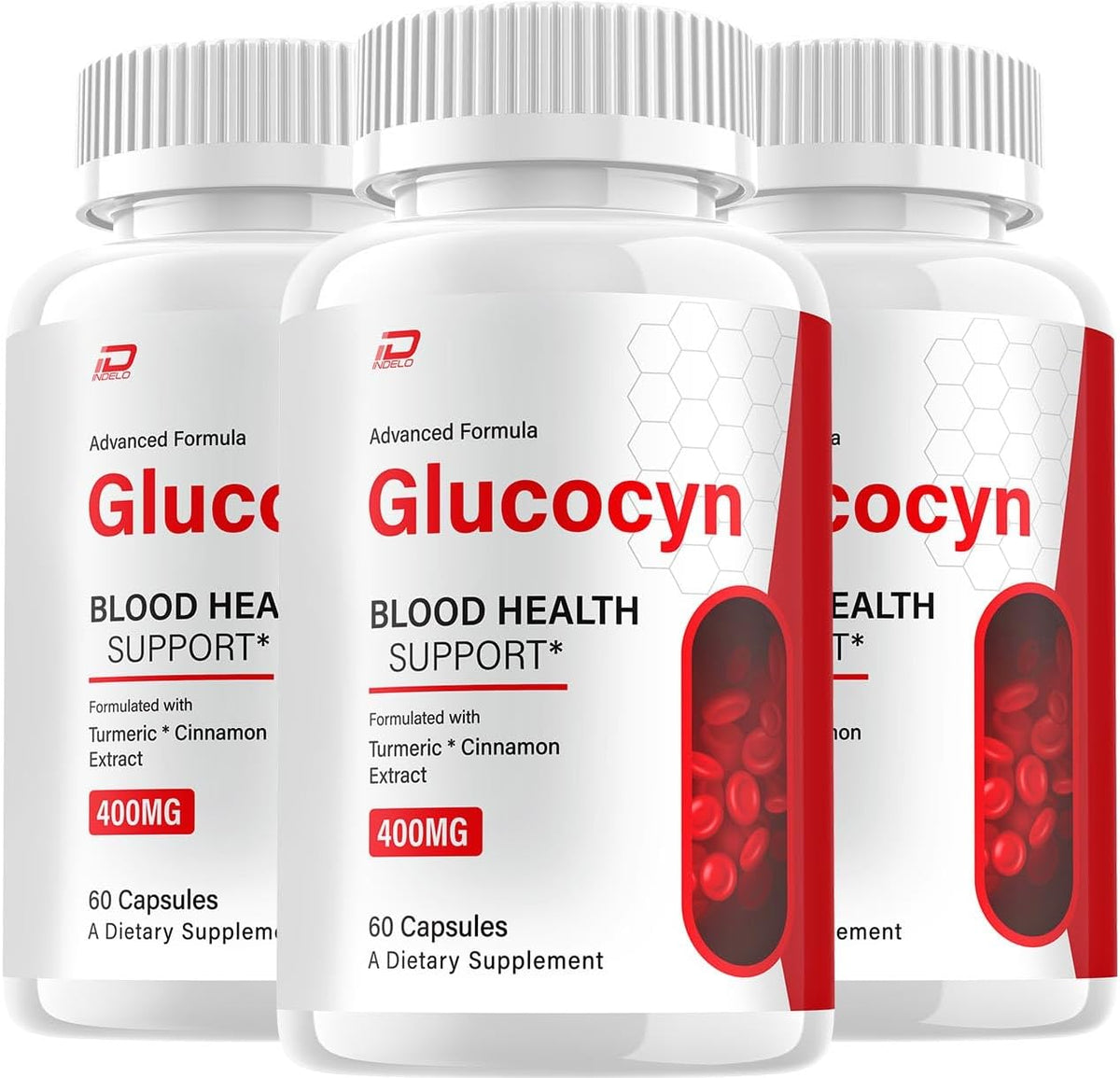 Glucocyn Capsules – All-Natural Supplement, 180 Count (3-Pack) - görsel 1