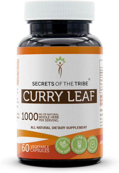 Curry Leaf Supplement – 60 Capsules, 1000 mg (Murraya koenigii)