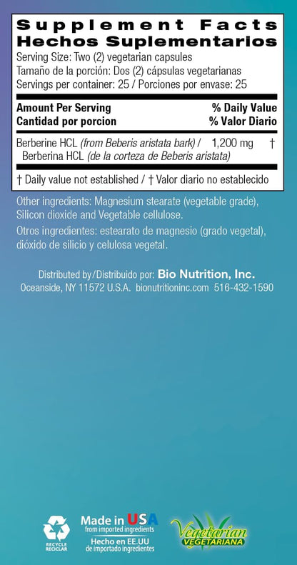Bio Nutrition Advanced Berberine 50 Vegetarian Capsules