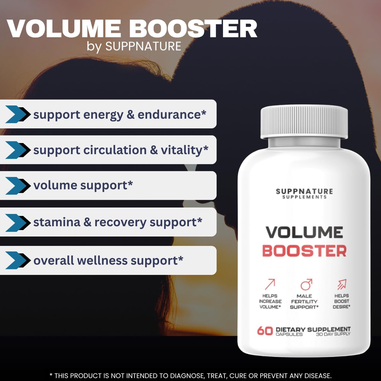 Volume Booster Pills Male Support Advanced Formula, Volume Booster for Men Dietary Supplement, 60 Tablets - görsel 4