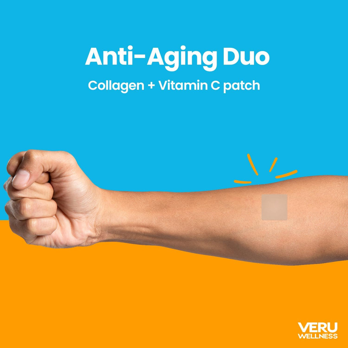 Veru Wellness Anti Ageing Duo Lifestyle Patches Collagen C - Self Adhesive Time Release Topical Patch, 8–10 Hours (60 Day Supply) - görsel 5