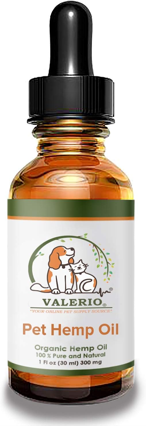 Valerio Pets Hemp Oil for Dogs and Cats - 1 Oz - Hemp Oil Drops with Omega Fatty Acids - Hip and Joint Support and Skin Health - görsel 1