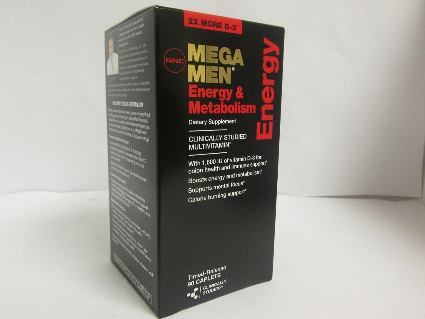 GNC Mega Men Energy & Metabolism Multivitamin - 180 Tablets - görsel 2
