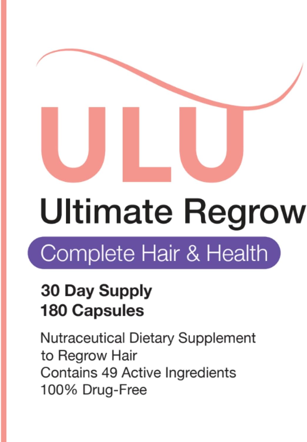 ULULIFE Ultimate Regrow Multivitamin – Supports Hair, Skin & Nails (180 Capsules) - görsel 5