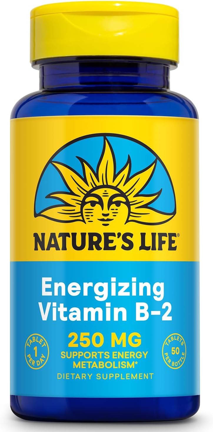 Nature's Life Vitamin B2 250 mg - High Strength Riboflavin for Energy Metabolism - 100 Tablets - görsel 7