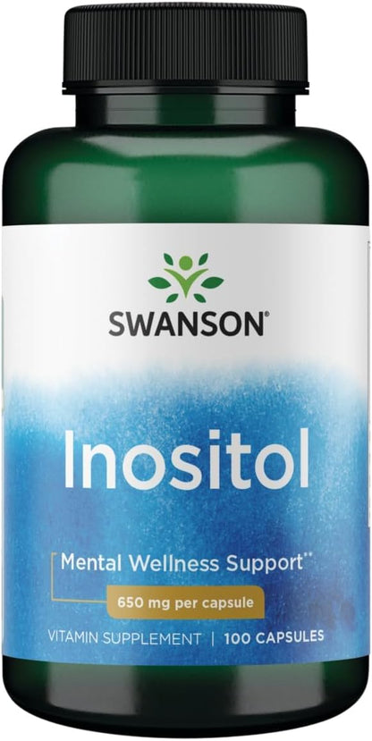 Swanson Inositol 650mg, 100 Capsules