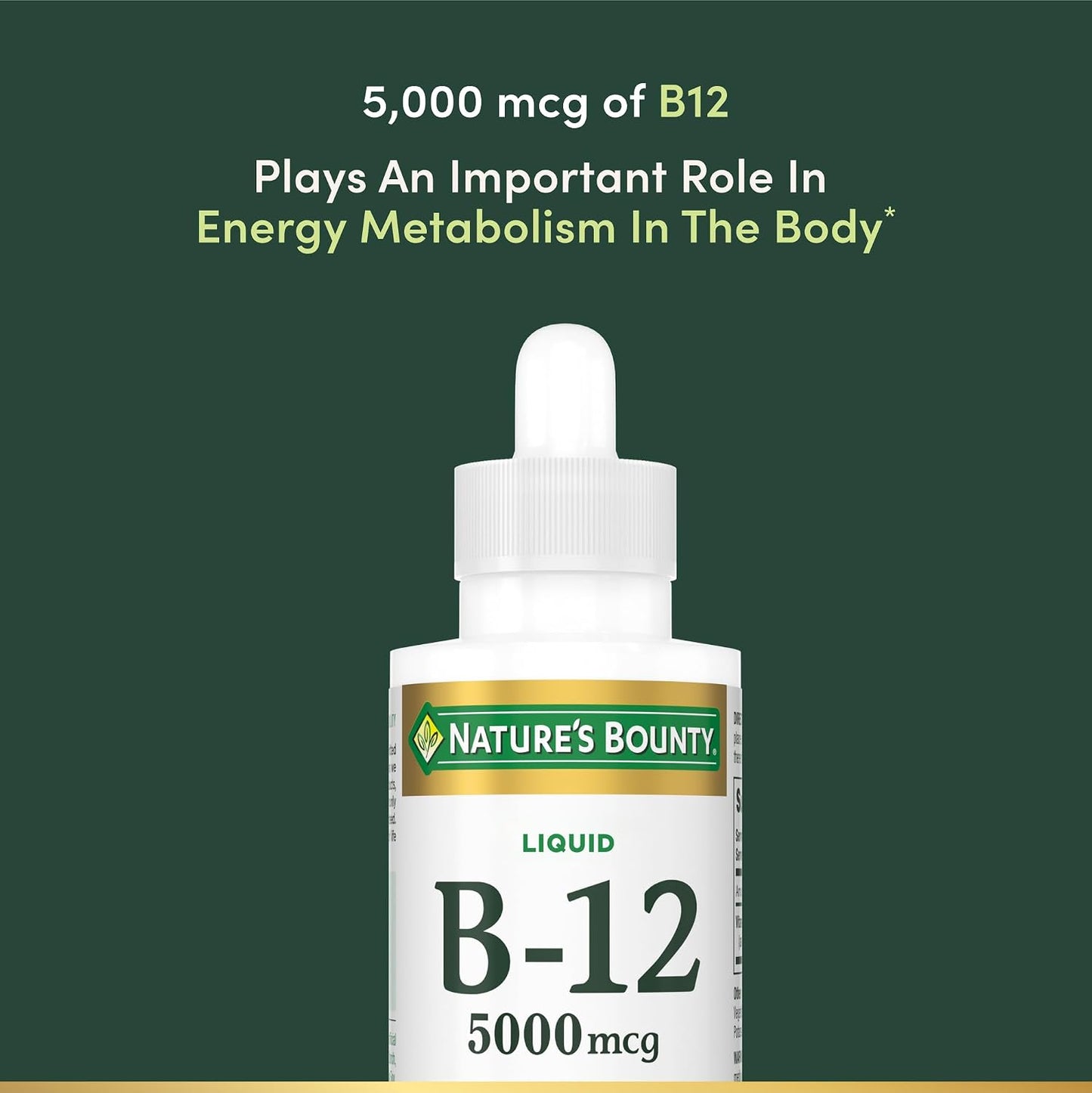 Nature's Bounty Vitamin B12 5000 mcg Sublingual Liquid, 2 fl oz (59 ml) - görsel 3