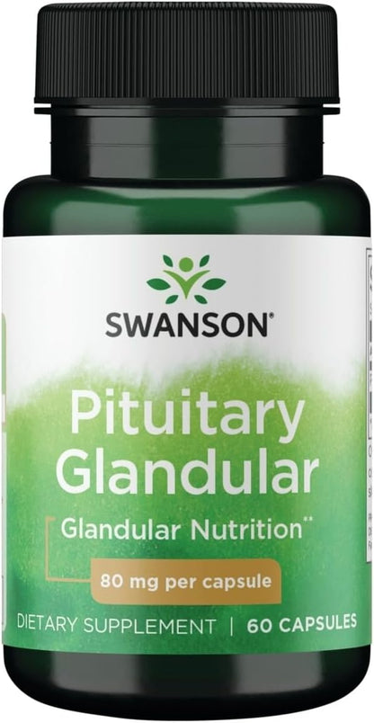 Swanson Raw Pituitary Glandular 80 mg 60 Capsules (2 Pack)