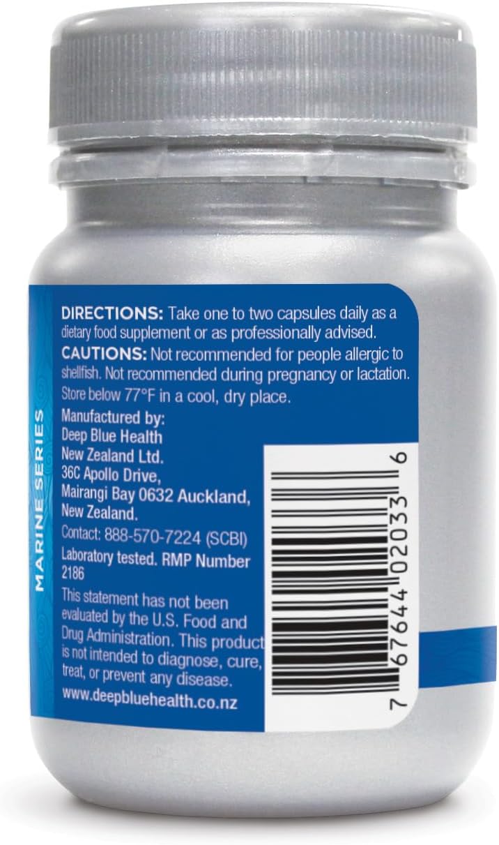 Deep Blue Health Green Lipped Mussel - 90 Capsules, Freeze-Dried from New Zealand - görsel 3