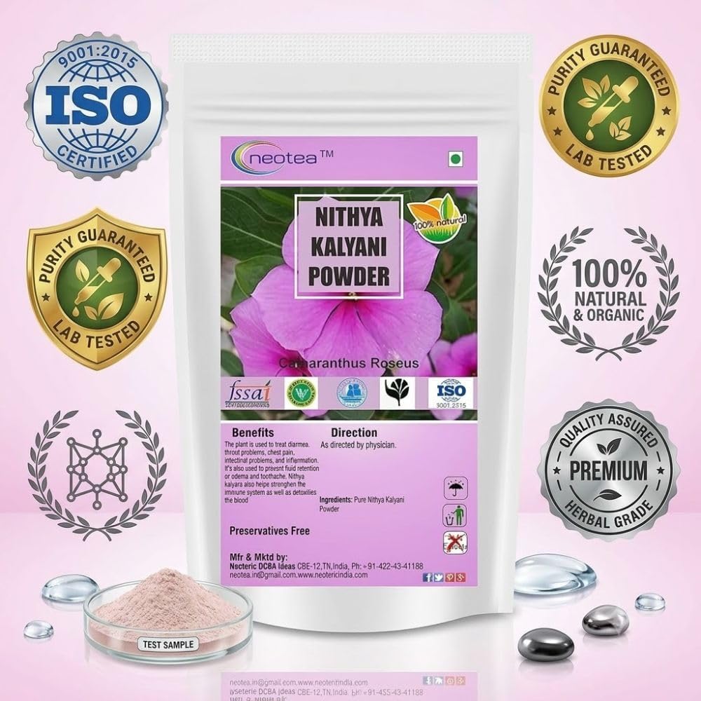 neotea Nithya Kalyani Powder - Premium Herbal Leaf Supplement, 100% Natural, Finely Milled, 300g - görsel 5