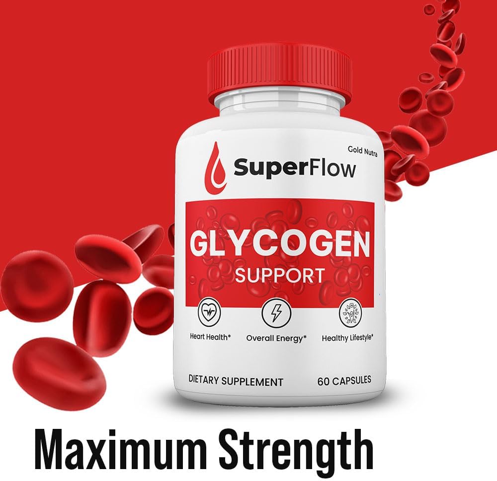 (2 Pack) Super Flow Blood Support Capsules, SuperFlow Glycogen Pills All Natural Supplement, 2-Month Supply - görsel 2
