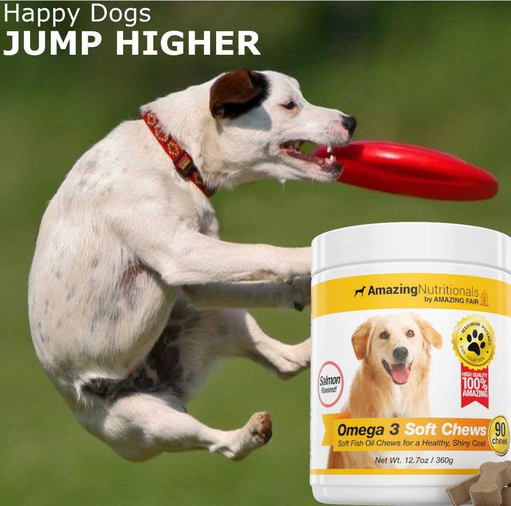 Amazing Omega-3 for Dogs - Fish Oil Supplement 90 Salmon Soft Chews - görsel 4