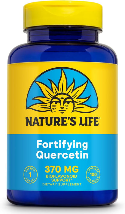 Nature's Life Fortifying Quercetin 370 mg – Bioflavonoid Support for Overall Wellbeing – 100 Vegetarian Capsules