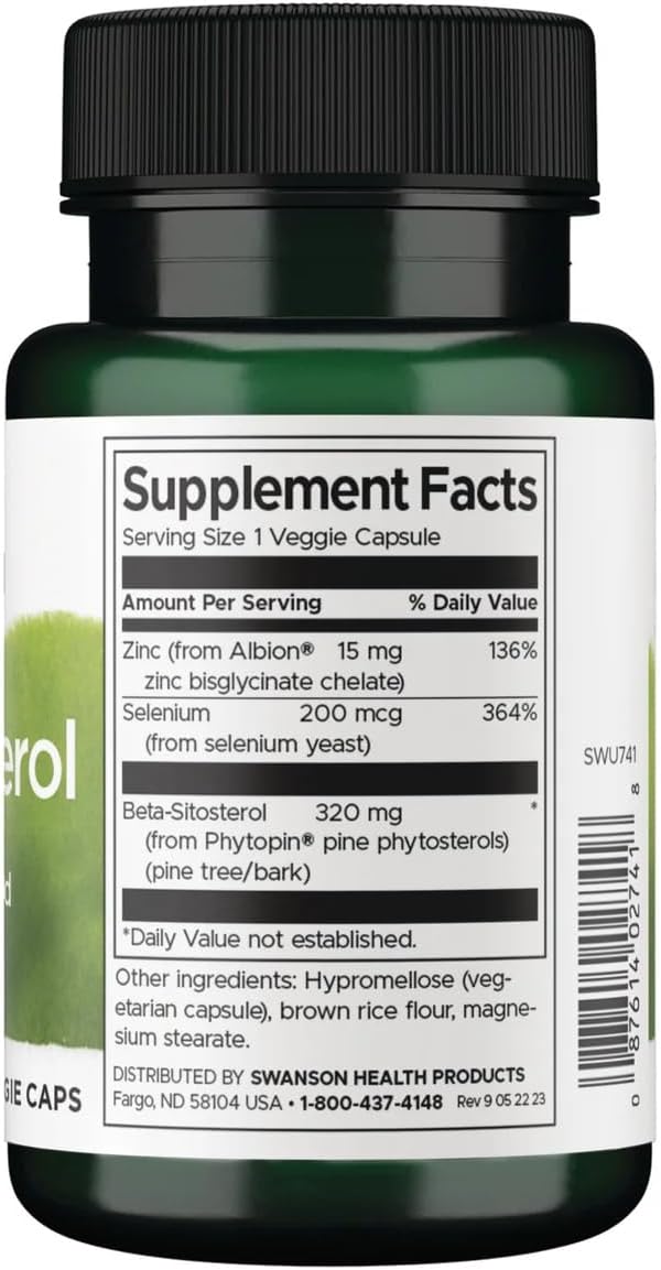 Swanson Ultra High Potency Beta-Sitosterol 30 Veg Capsules - (2 Pack) - görsel 2
