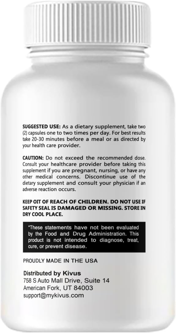 kivus Blood Sugar Complete – Blood Sugar Support Food Supplement, 60 Capsules - görsel 2