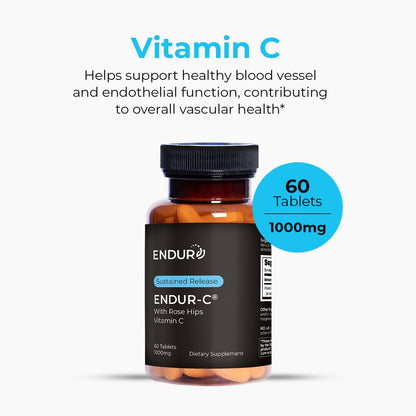 Endur ENDUR-C Vitamin C with Rose Hips, 1000mg, 60 Tablets