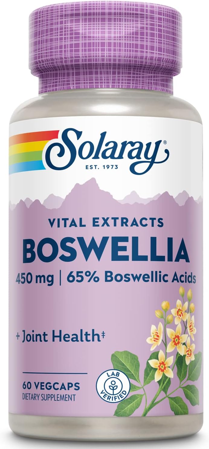 Solaray Boswellia Supplement - Extra Strength Boswellia Serrata Extract for Cartilage Health Support - 60 Vegan Capsules - görsel 1