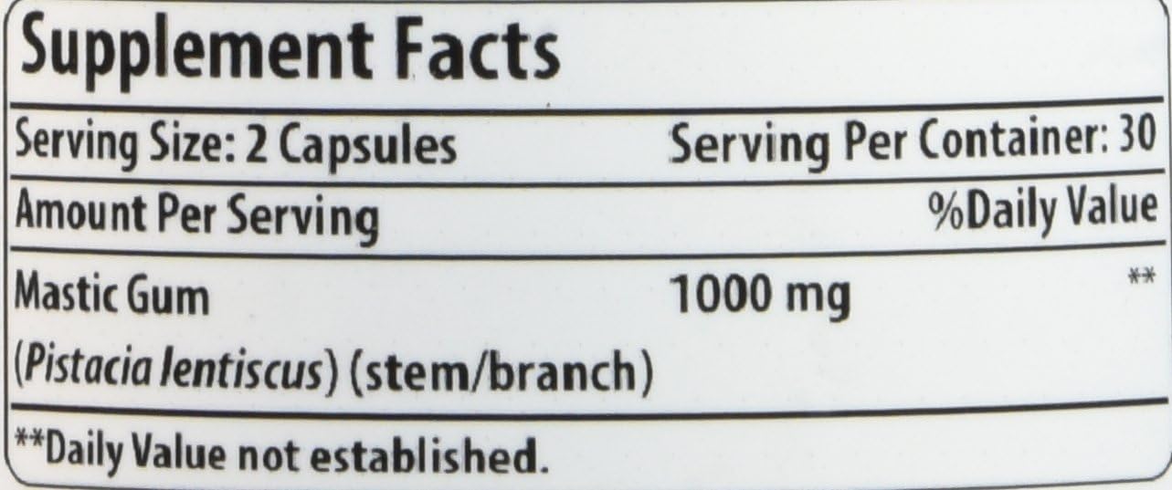 Amazing Formulae Mastic Gum 1000 mg | Capsules Supplement | Non-GMO | Gluten-Free | Made in USA (60 Count) - görsel 6