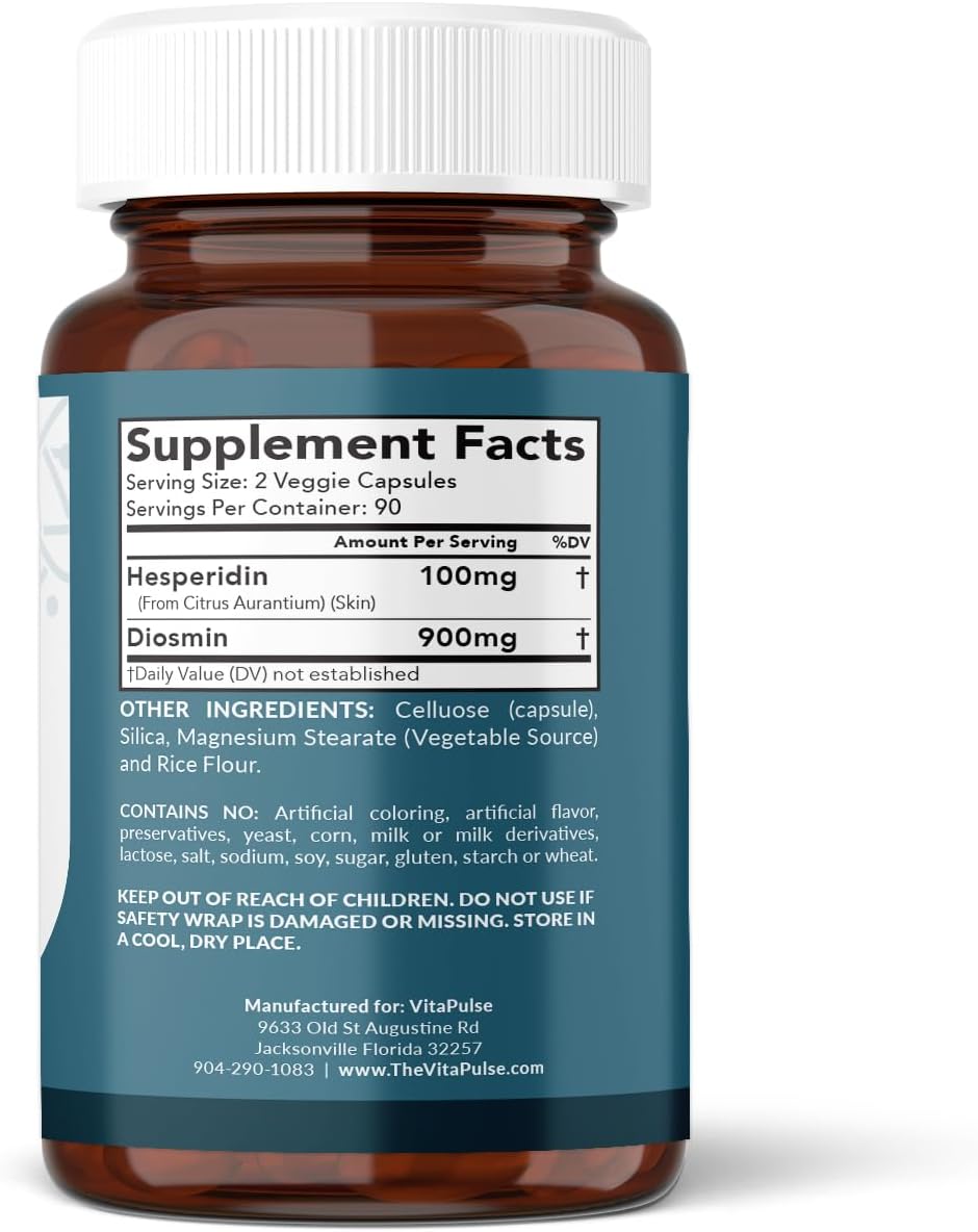 Hesperidin Plus 1000mg Per Serving (180 Vegetarian Capsules) - 90-Day Supply - görsel 2