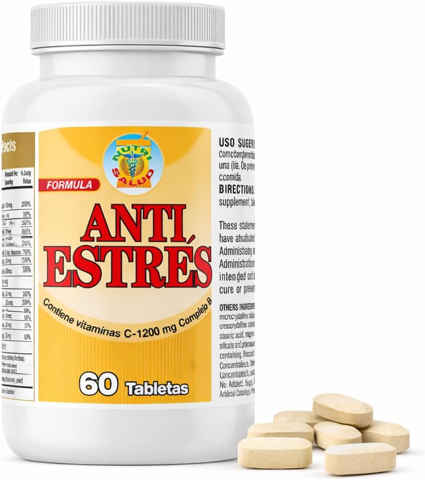 Nutrisalud Anti-Stress Natural Formula - B-Complex Stress Support, 2 Bottles (4 Month Supply) - görsel 3